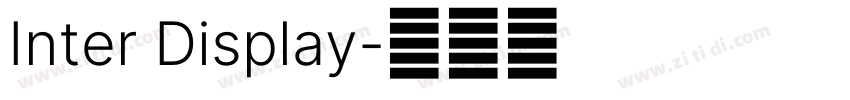 Inter Display字体转换